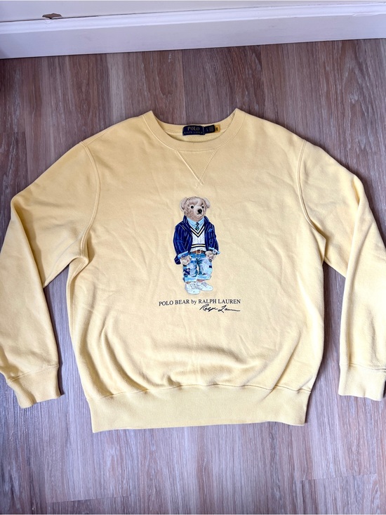 Ralph Lauren Other - Polo Ralph Lauren Polo Bear Sweatshirt Yellow Fleece Crewneck Men’s Large